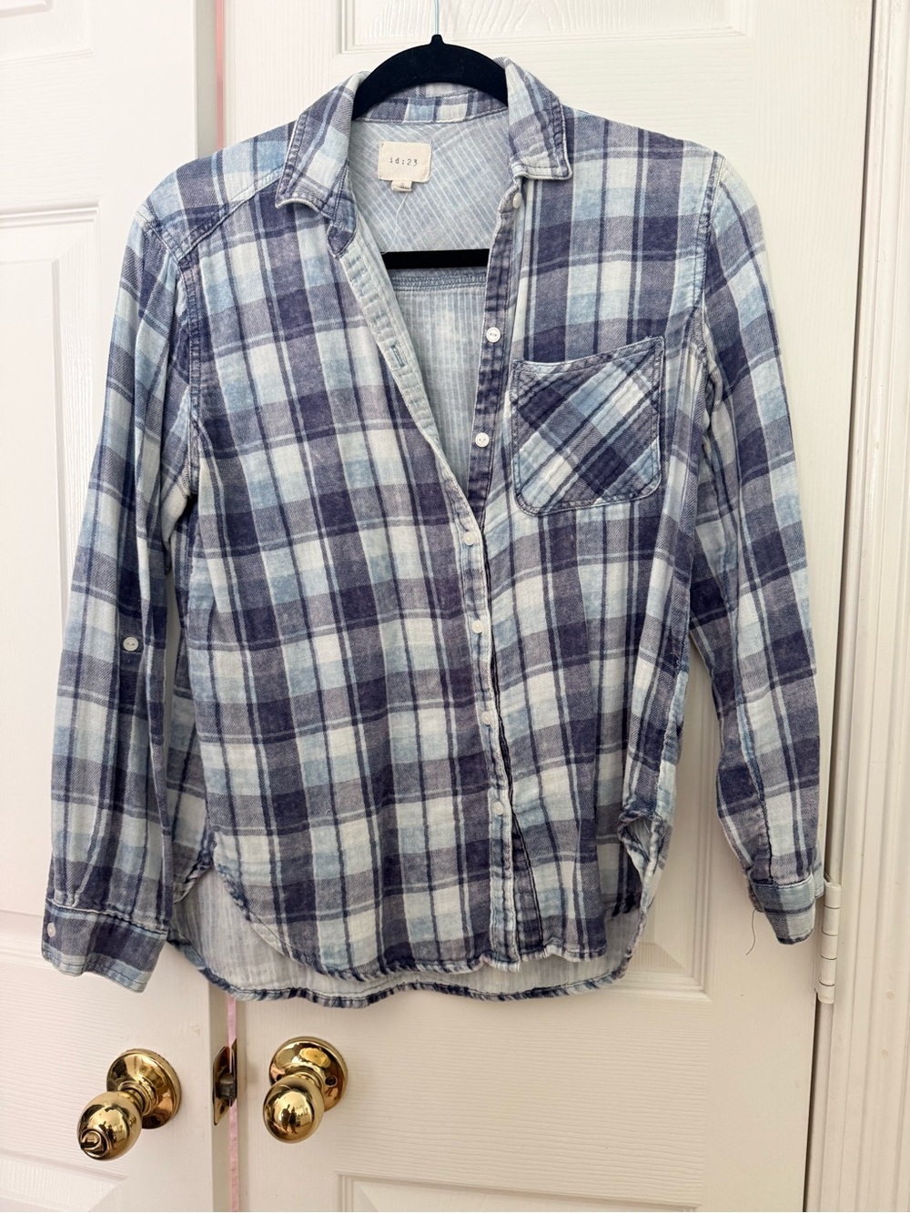 Caslon Blue Plaid Button-Down Shirt - Women's